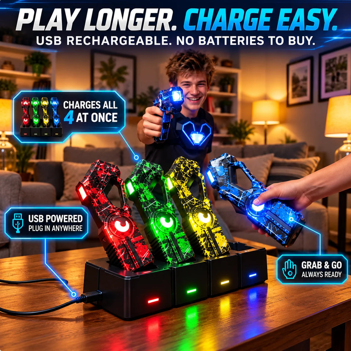 Laser gun with smart vests