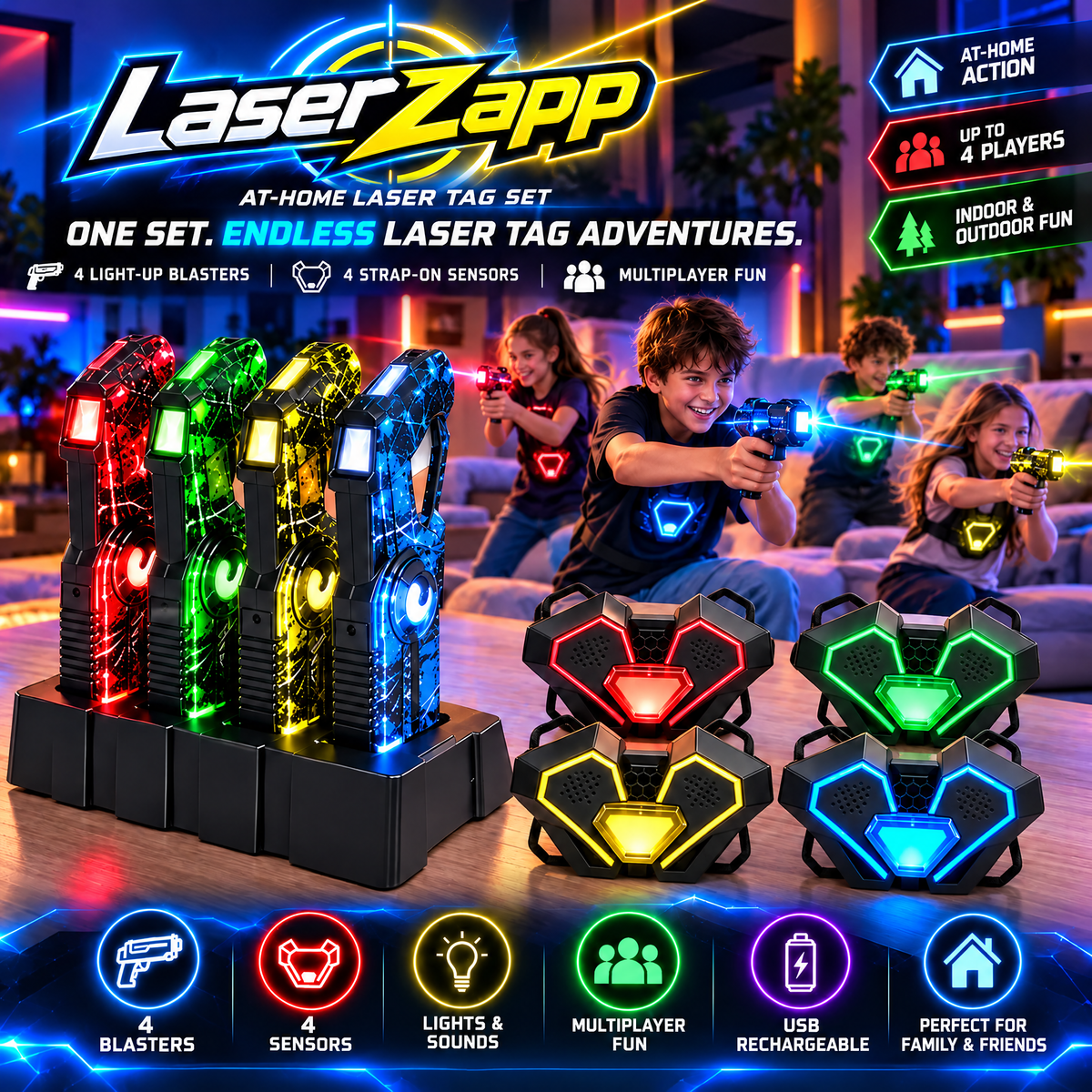 Laser gun with smart vests